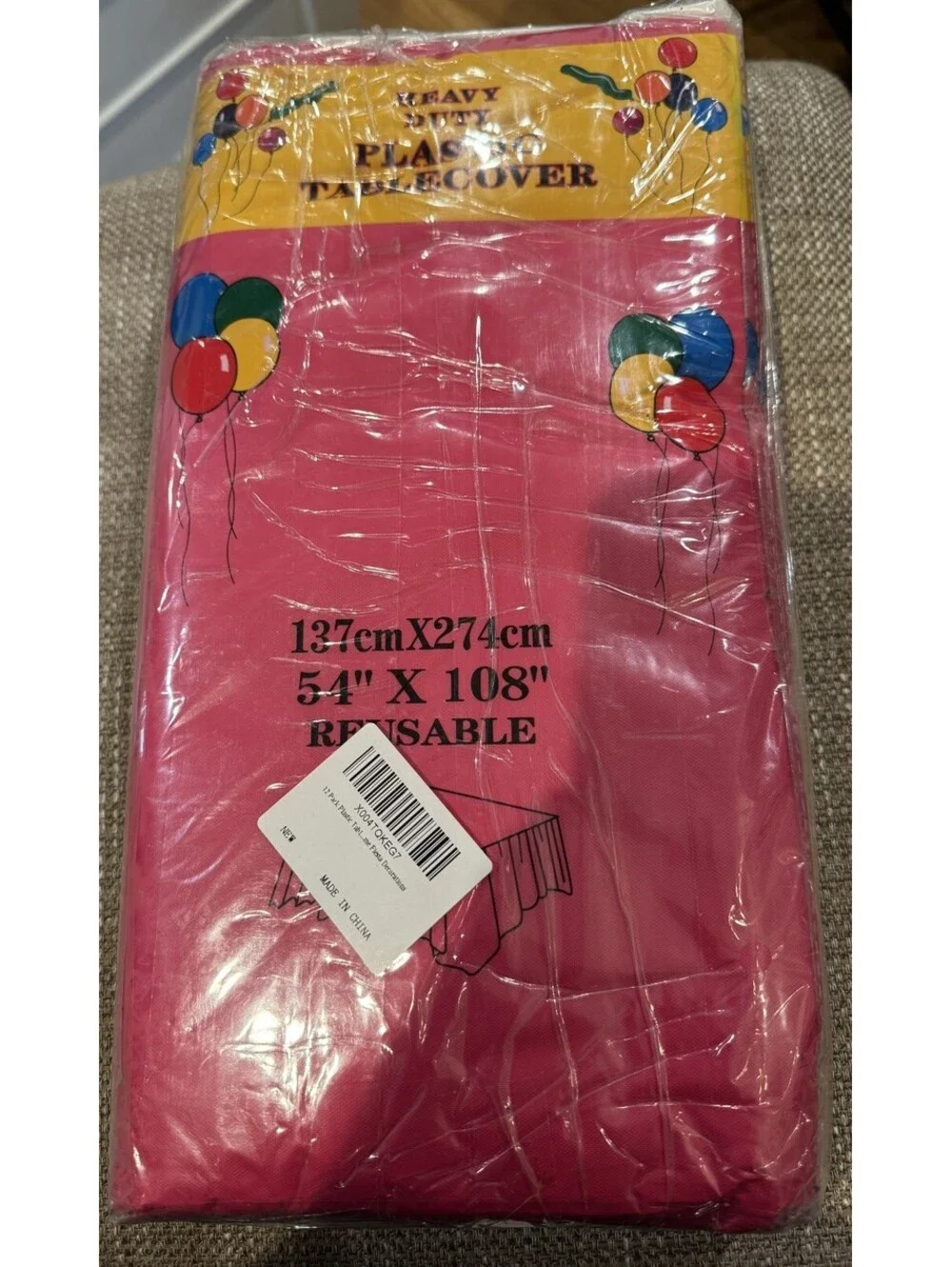 New Heavy Duty 12 Pack Plastic Tablecloths 54